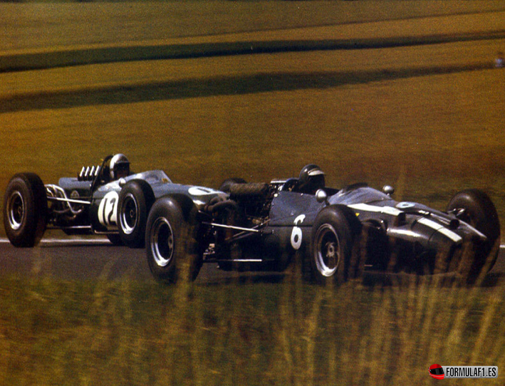 Rindt y Brabham. GP Francia 1966