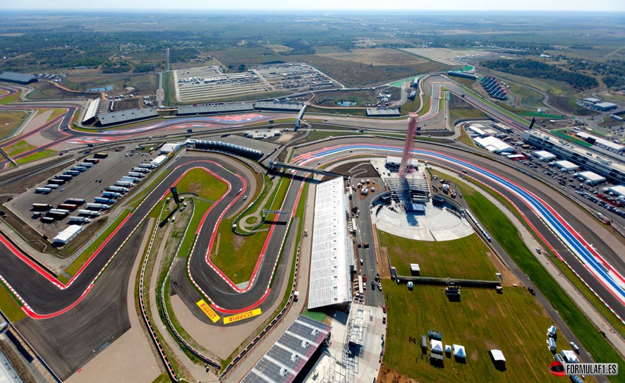 The Circuit of the Americas race track is seen in this Wednesday morning Nov. 14, 2012 aerial photo four days before the track's inaugural Formula 1 United States Grand Prix.