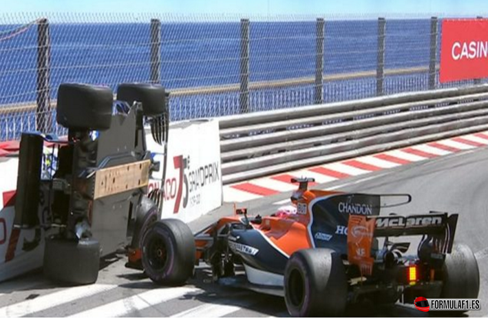 Accidente Button y Wehrlein. GP de Mónaco 2017