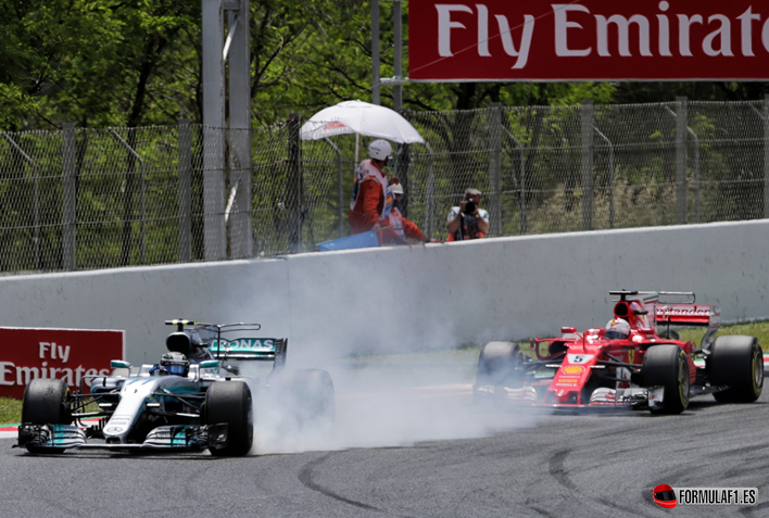 Bottas y Vettel. GP de España 2017