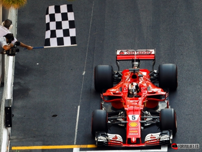 Vettel logra la victoria. GP Mónaco 2017
