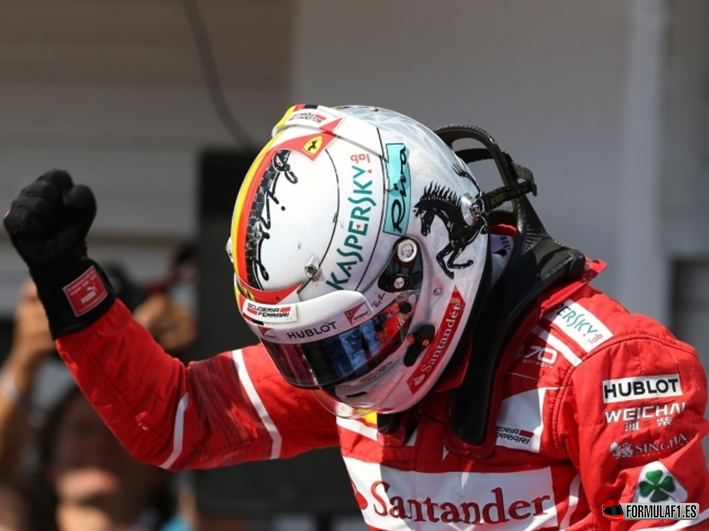 Vettel logra la victoria. GP Hungría 2017