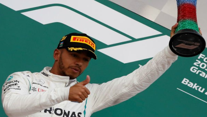 Hamilton logra la victoria. GP Azerbaiyán 2018