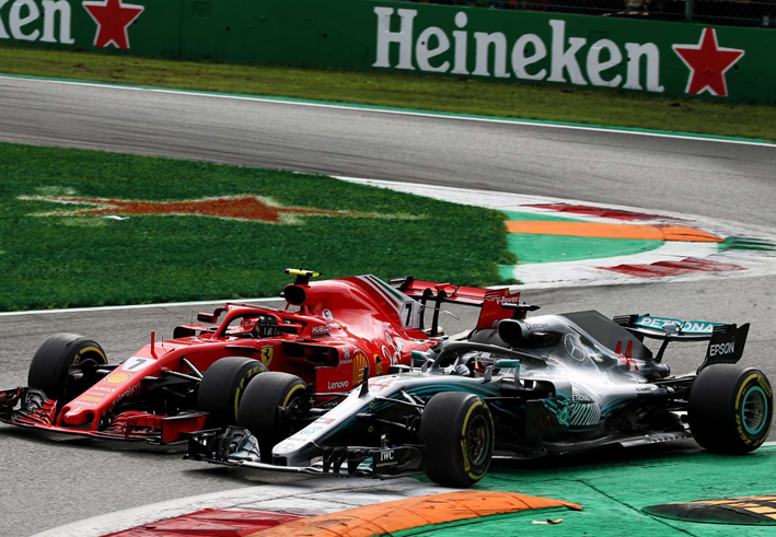 Hamilton y Raikkonen. GP de Italia 2018