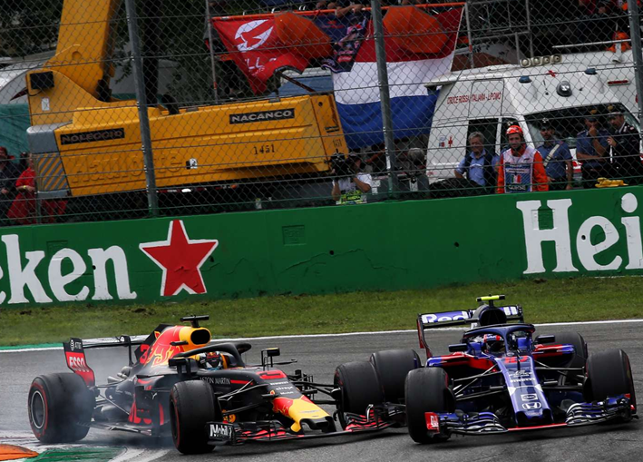 Ricciardo y Gasly. GP de Italia 2018