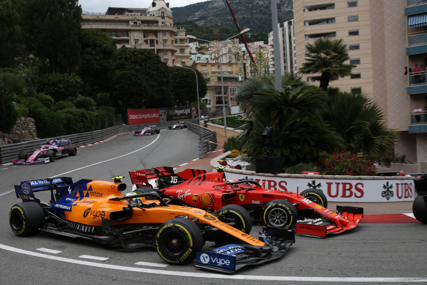 Leclerc y Norris. GP Mónaco 2019