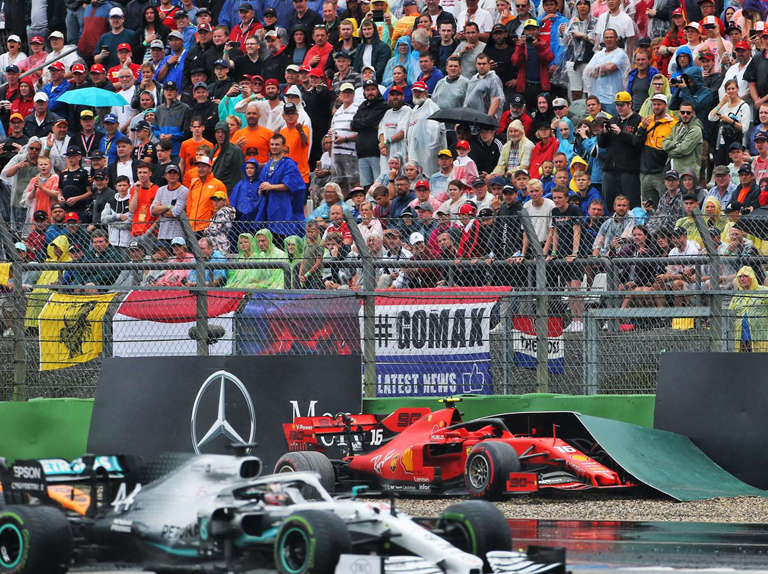 Leclerc choca. GP Alemania 2019