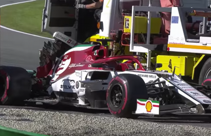 Accidente Raikkonen. Calificación GP Italia 2019