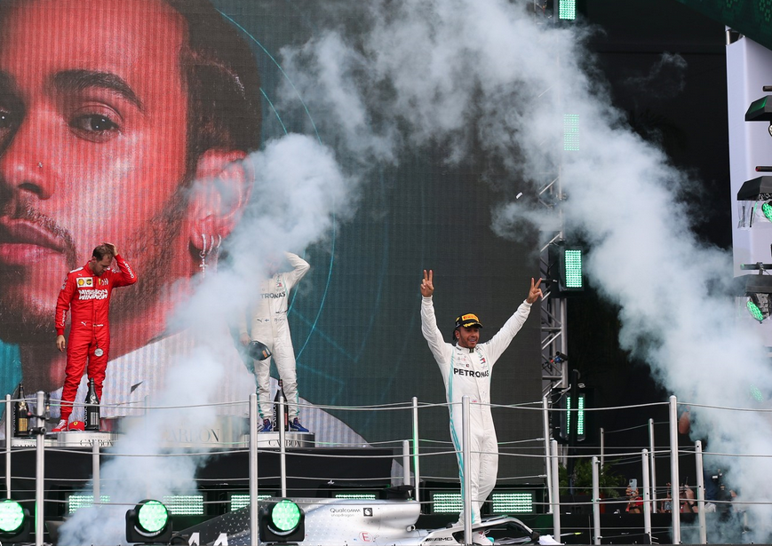 Hamilton logra la victoria. GP México 2019