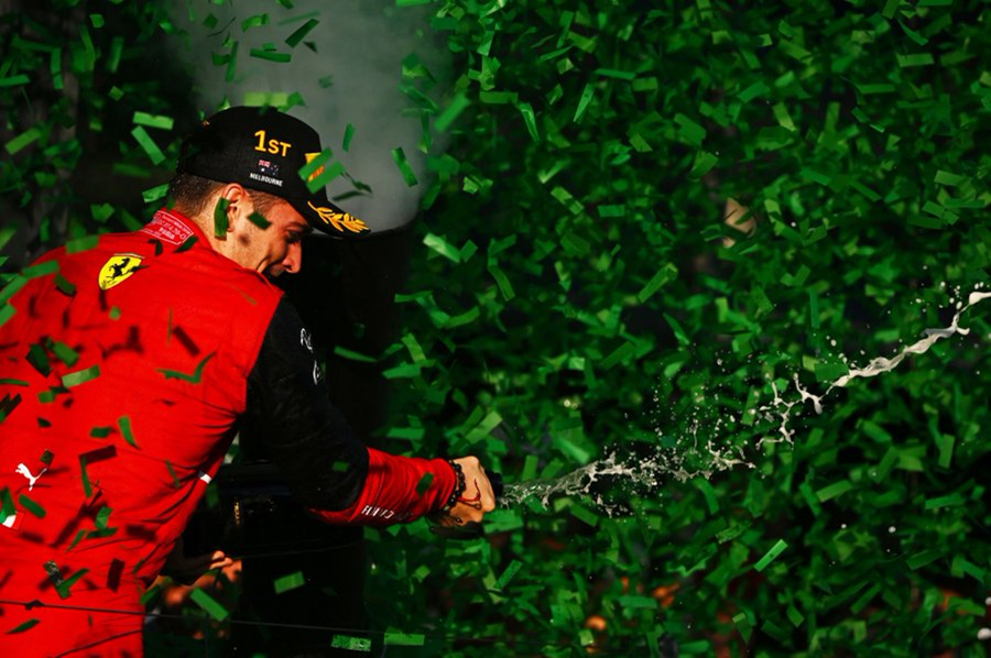 Leclerc logra la victoria. GP Australia 2022